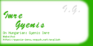 imre gyenis business card